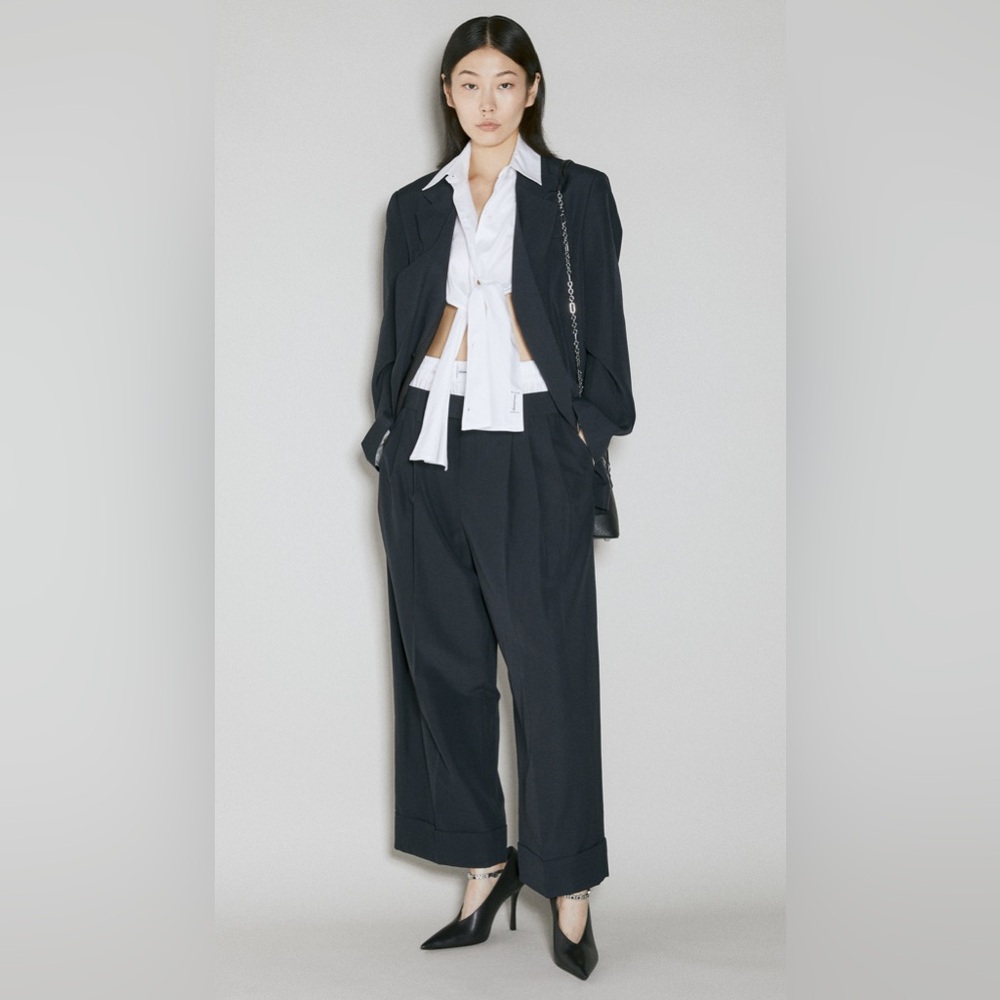 NWOT ALEXANDER WANG Bilayer Trousers W/ Exposed Boxer Tailored Pants 6